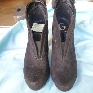 Guess suede heel booties 6.5